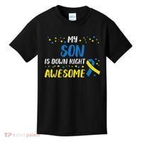 Son Down Right Awesome Down Syndrome Awareness Family Match Kids T-Shirt thumb 0
