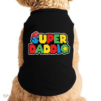 Super Daddio Retro Video Game Fathers Day Dad Gaming Doggie Tank