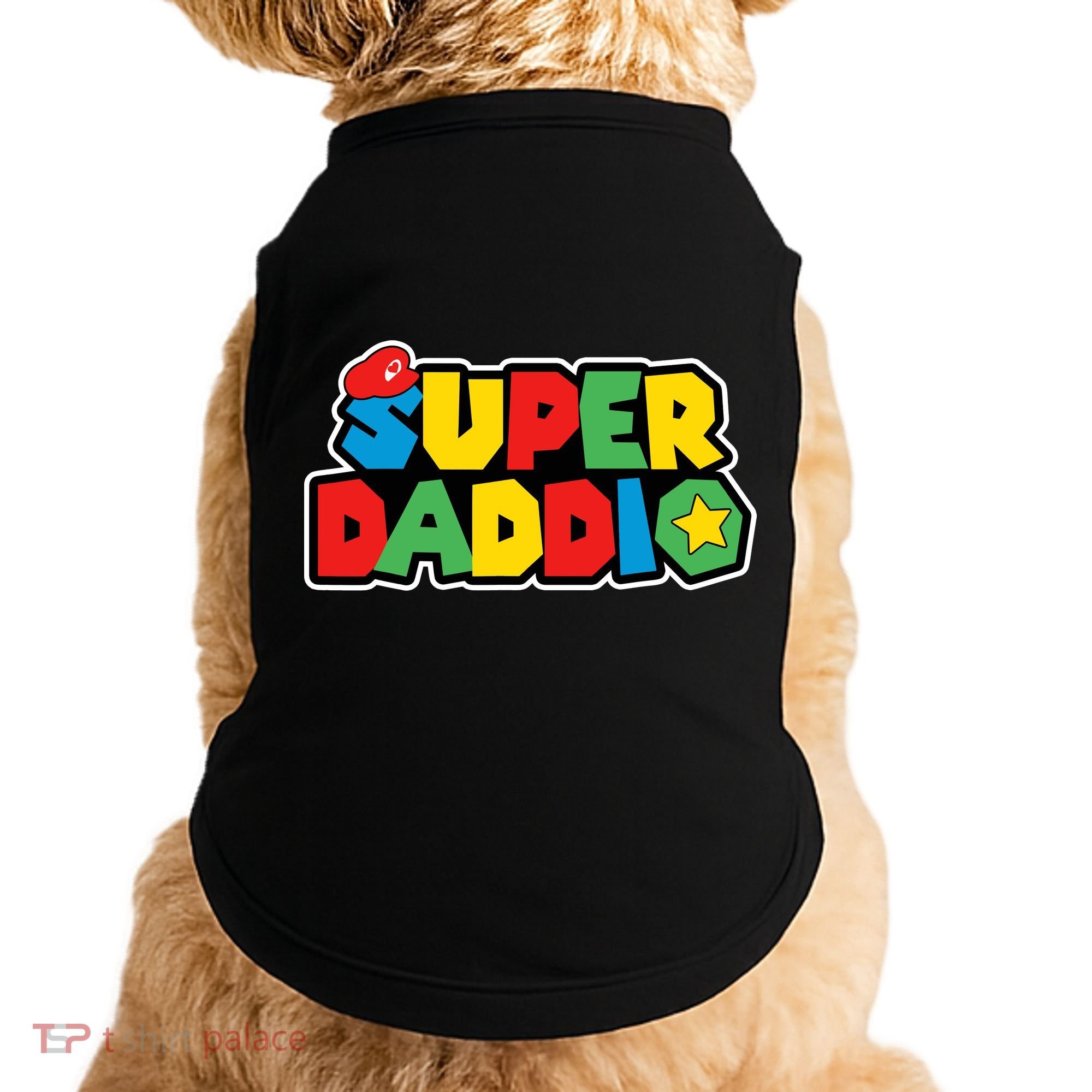 Super Daddio Retro Video Game Fathers Day Dad Gaming Doggie Tank