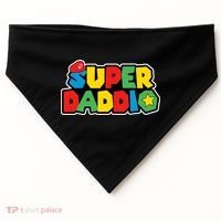 Super Daddio Retro Video Game Fathers Day Dad Gaming USA-Made Doggie Bandana thumb 0