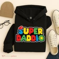 Super Daddio Retro Video Game Fathers Day Dad Gaming Hoodie thumb 4
