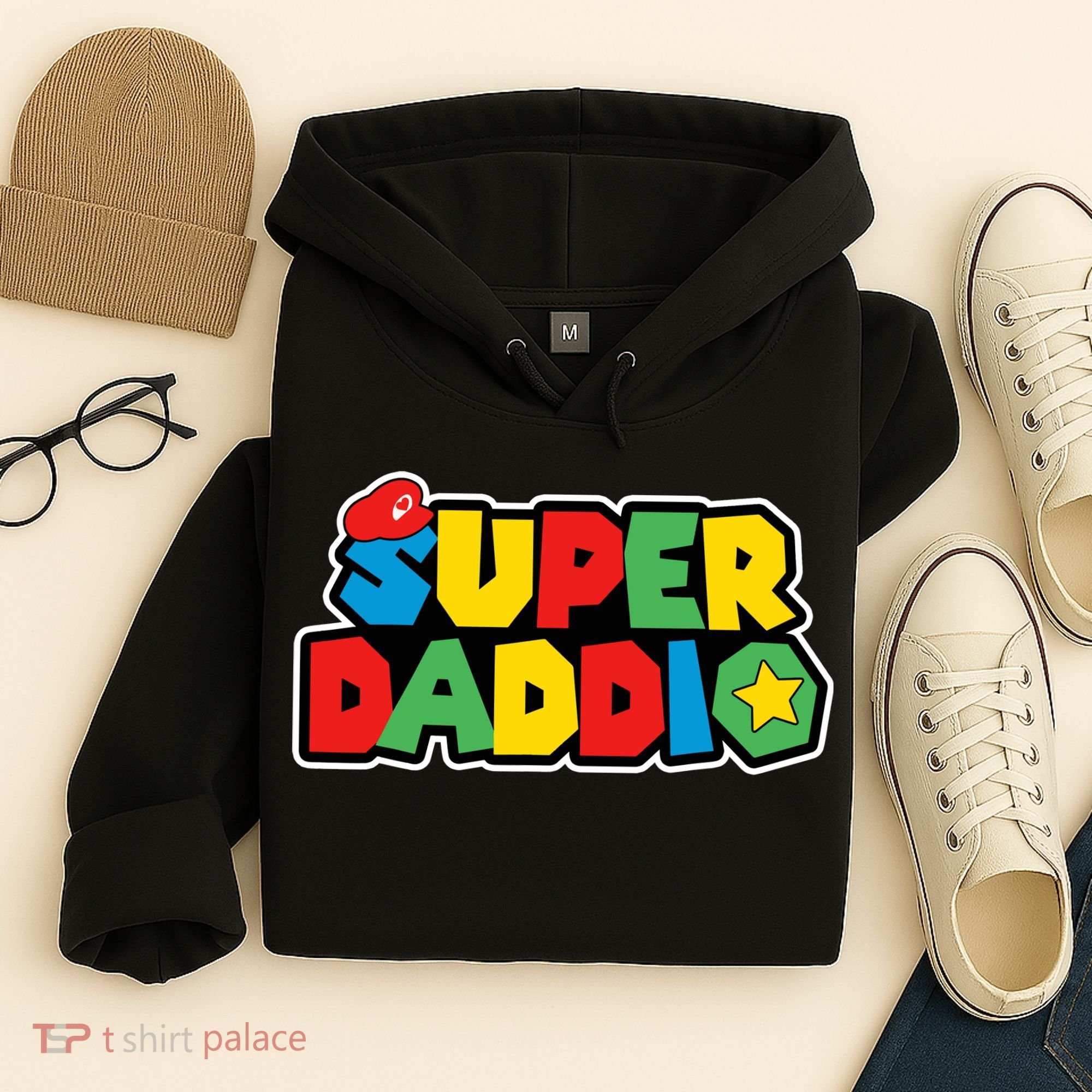 Super Daddio Retro Video Game Fathers Day Dad Gaming Hoodie
