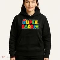 Super Daddio Retro Video Game Fathers Day Dad Gaming Hoodie thumb 5
