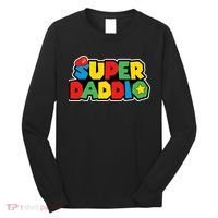 Super Daddio Retro Video Game Fathers Day Dad Gaming Long Sleeve Shirt thumb 0