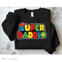 Super Daddio Retro Video Game Fathers Day Dad Gaming Sweatshirt thumb 2