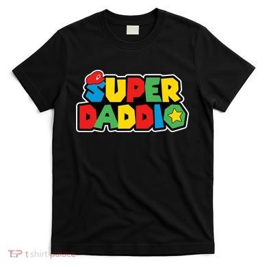 Super Daddio Retro Video Game Fathers Day Dad Gaming T-Shirt