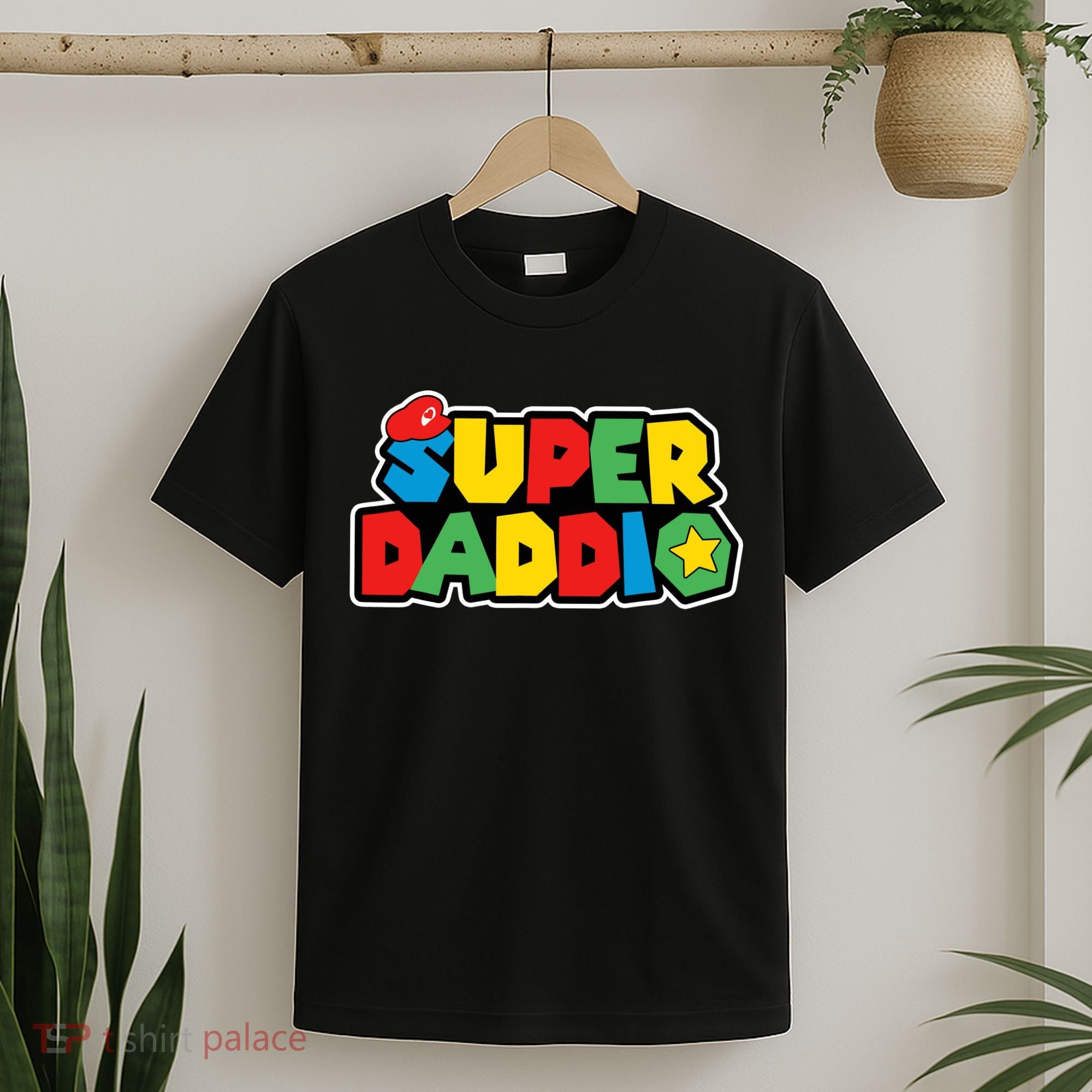 Super Daddio Retro Video Game Fathers Day Dad Gaming T-Shirt