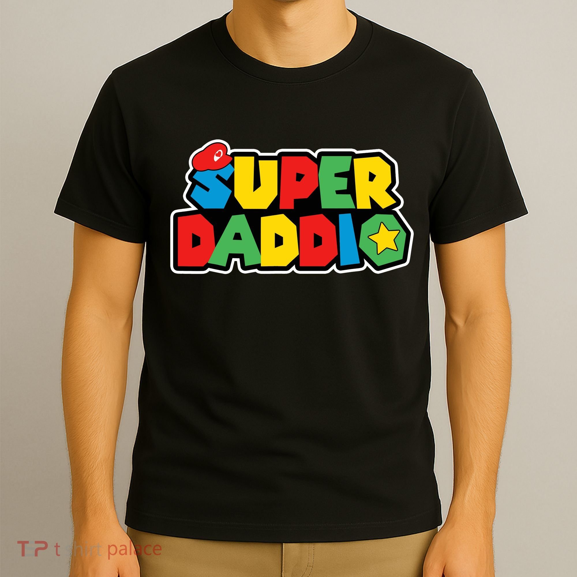 Super Daddio Retro Video Game Fathers Day Dad Gaming T-Shirt
