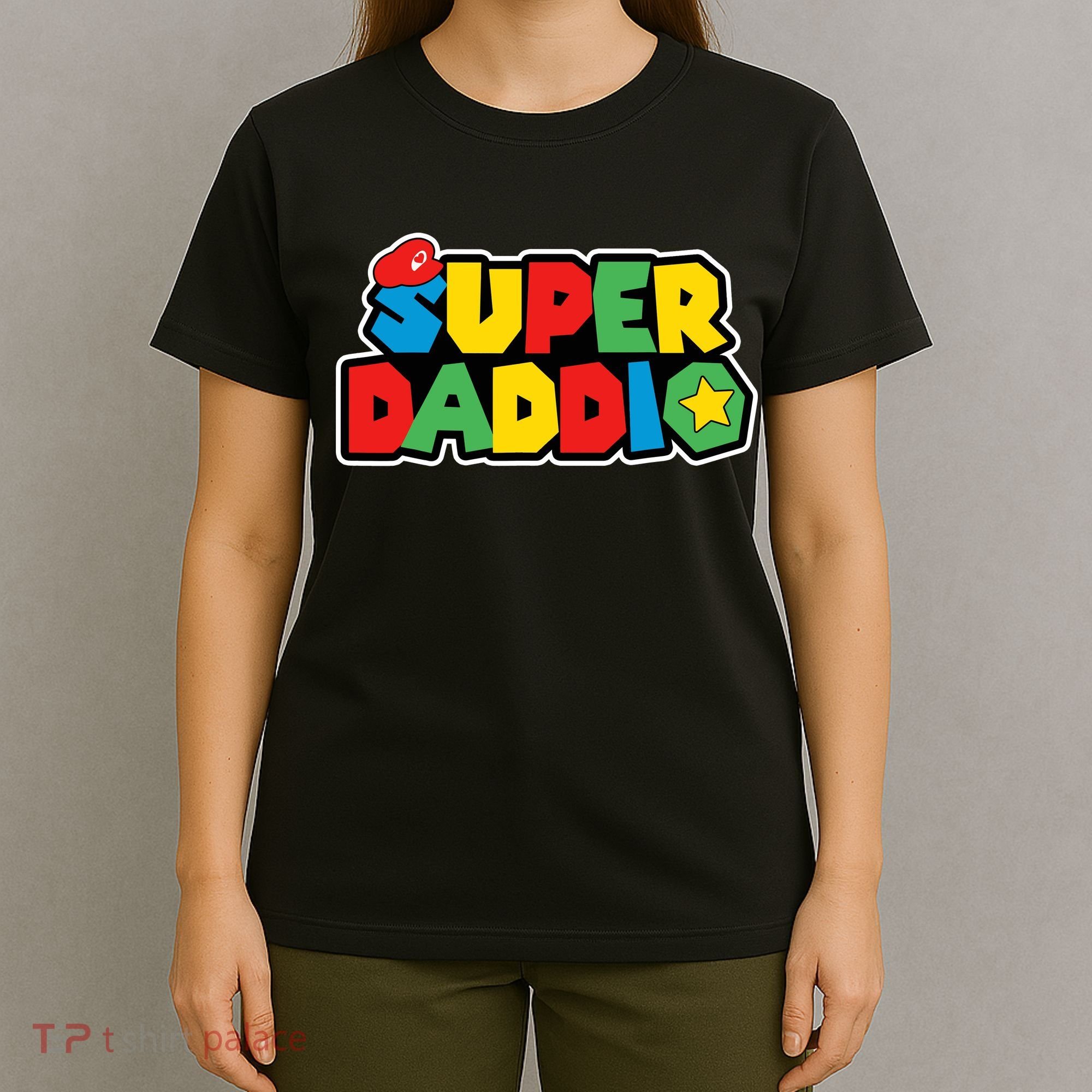 Super Daddio Retro Video Game Fathers Day Dad Gaming T-Shirt