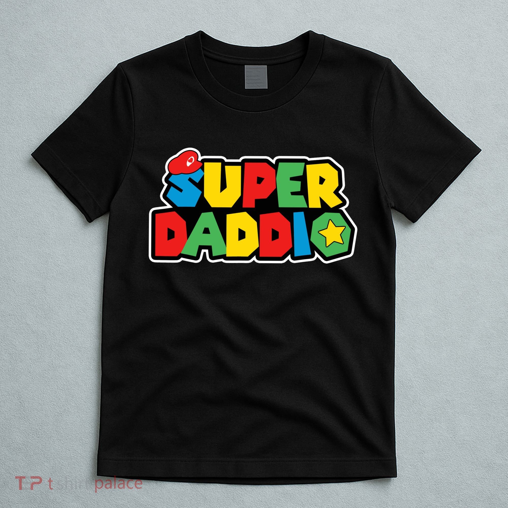 Super Daddio Retro Video Game Fathers Day Dad Gaming T-Shirt