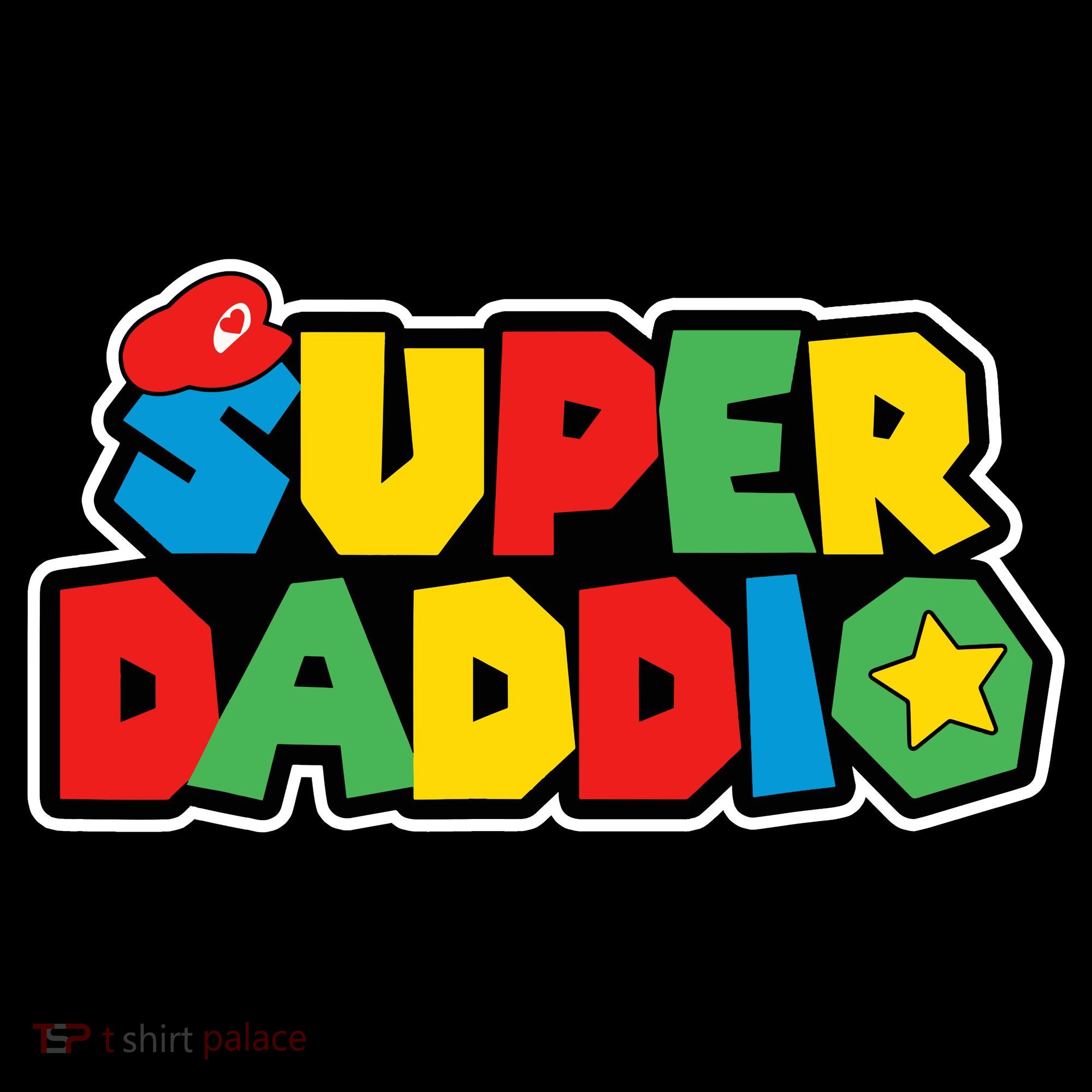 Super Daddio Retro Video Game Fathers Day Dad Gaming T-Shirt