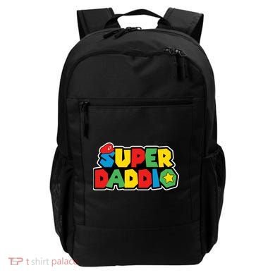Super Daddio Retro Video Game Fathers Day Dad Gaming Backpack