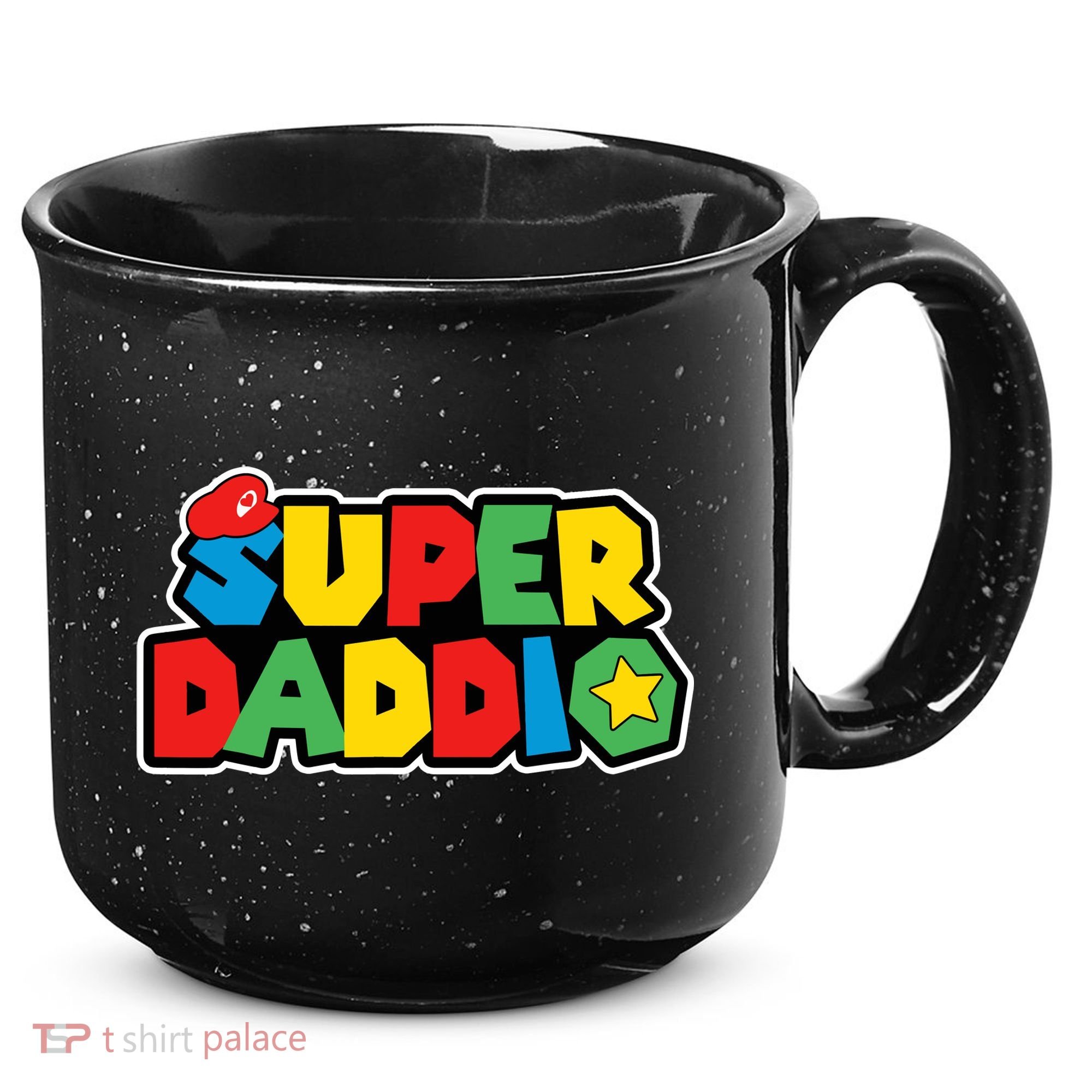Super Daddio Retro Video Game Fathers Day Dad Gaming 15oz Campfire Ceramic Mug