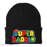 Super Daddio Retro Video Game Fathers Day Dad Gaming Beanie thumb 0
