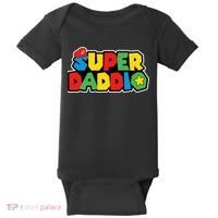 Super Daddio Retro Video Game Fathers Day Dad Gaming Baby Bodysuit thumb 0