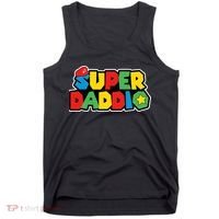 Super Daddio Retro Video Game Fathers Day Dad Gaming Tank Top thumb 0