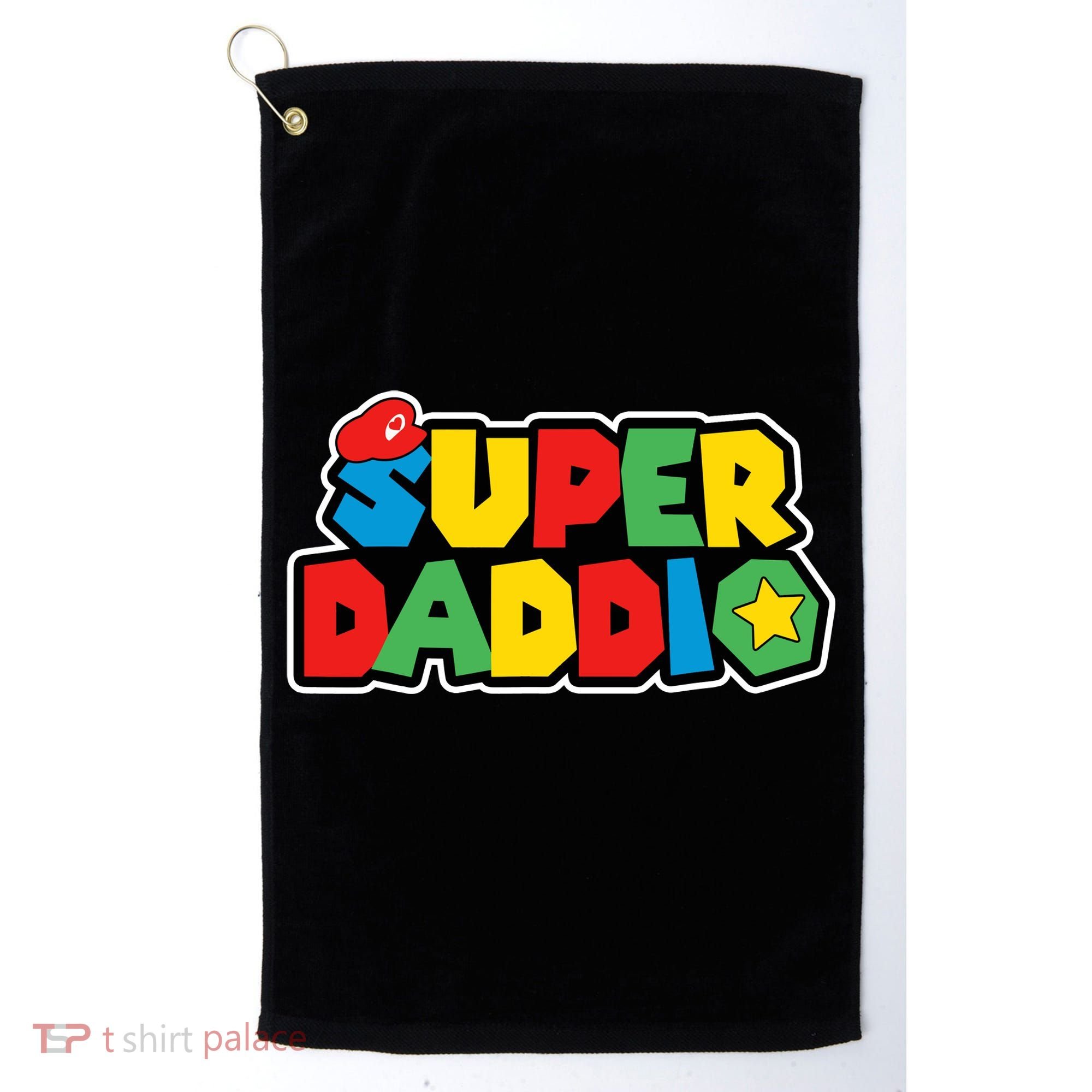 Super Daddio Retro Video Game Fathers Day Dad Gaming Golf Towel