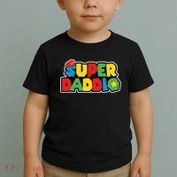 Super Daddio Retro Video Game Fathers Day Dad Gaming Toddler T-Shirt thumb 2