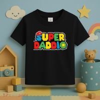 Super Daddio Retro Video Game Fathers Day Dad Gaming Toddler T-Shirt thumb 3