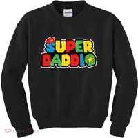 Super Daddio Retro Video Game Fathers Day Dad Gaming Kids Sweatshirt thumb 0