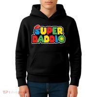 Super Daddio Retro Video Game Fathers Day Dad Gaming Kids Hoodie thumb 4