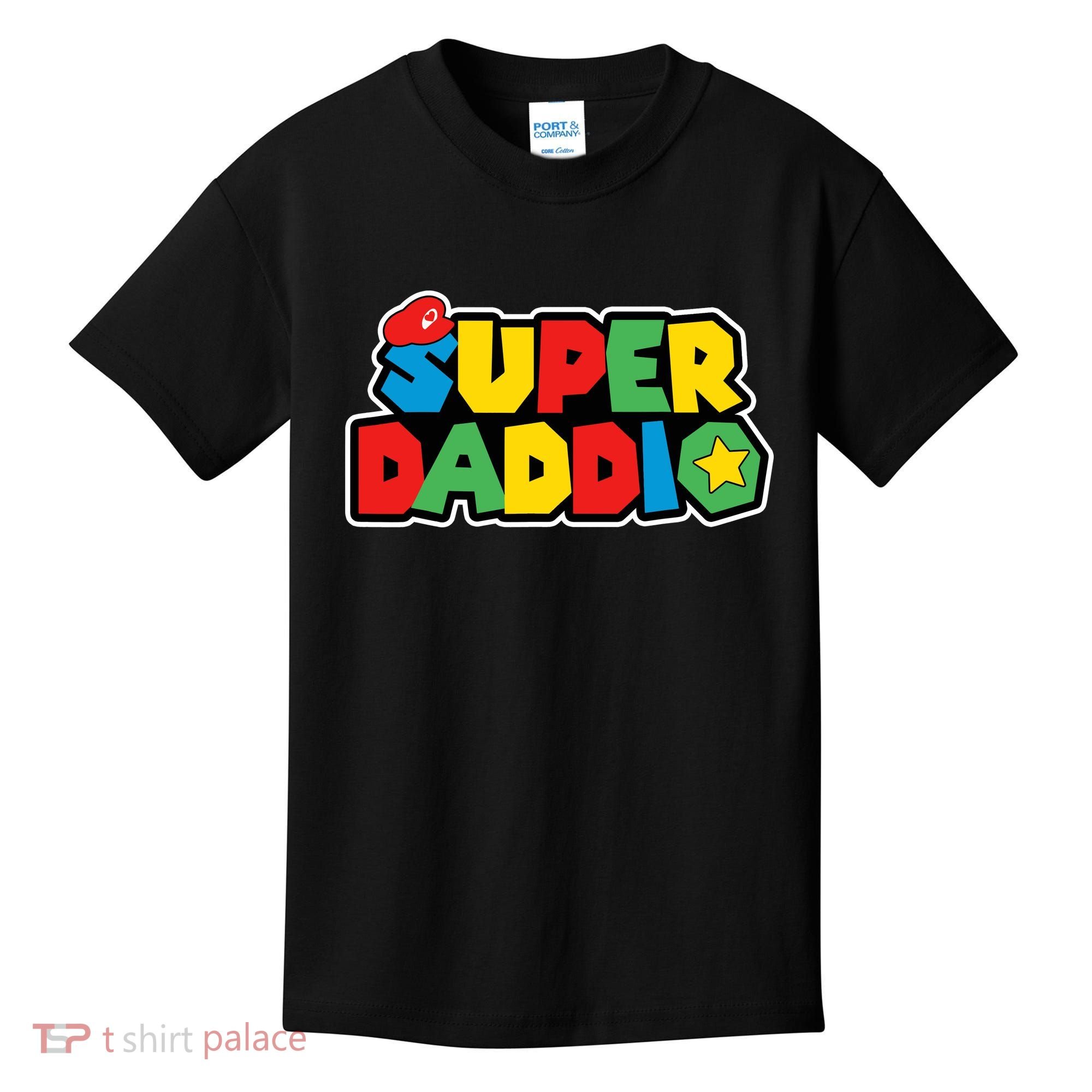 Super Daddio Retro Video Game Fathers Day Dad Gaming Kids T-Shirt