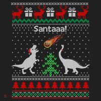 Santa Dinosaur Sweater Ugly Christmas Sweater Dinosaur Gift Women's Sweatshirt thumb 2