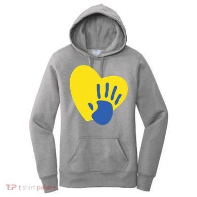 Support Down Syndrome Heart Awareness Women's Hoodie