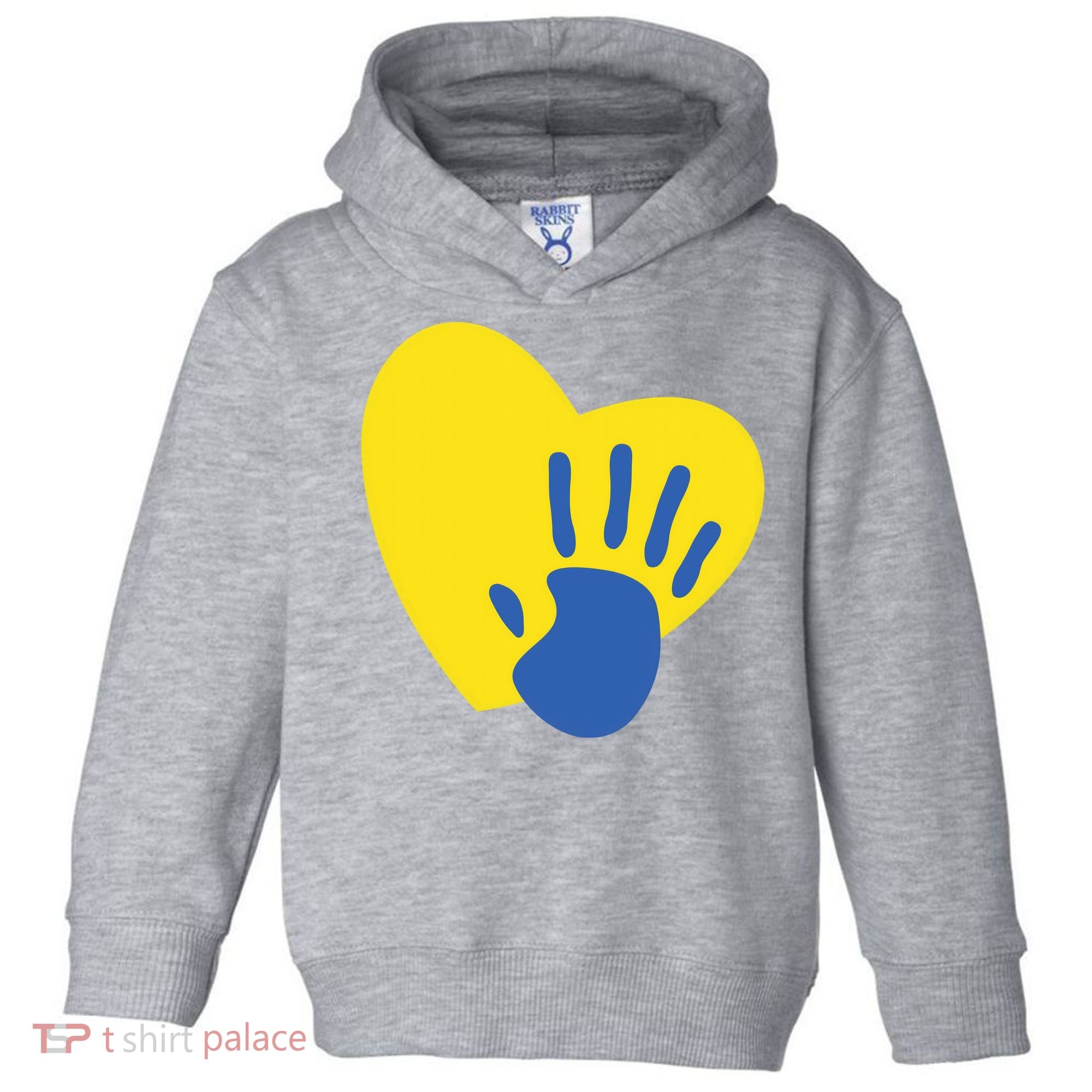 Support Down Syndrome Heart Awareness Toddler Hoodie