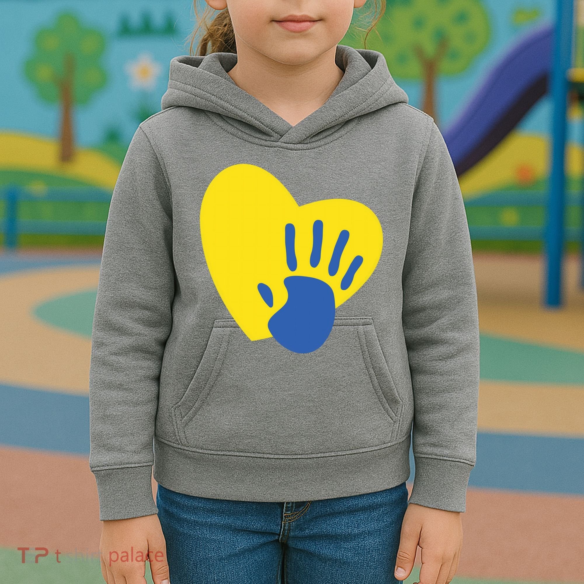 Support Down Syndrome Heart Awareness Kids Hoodie
