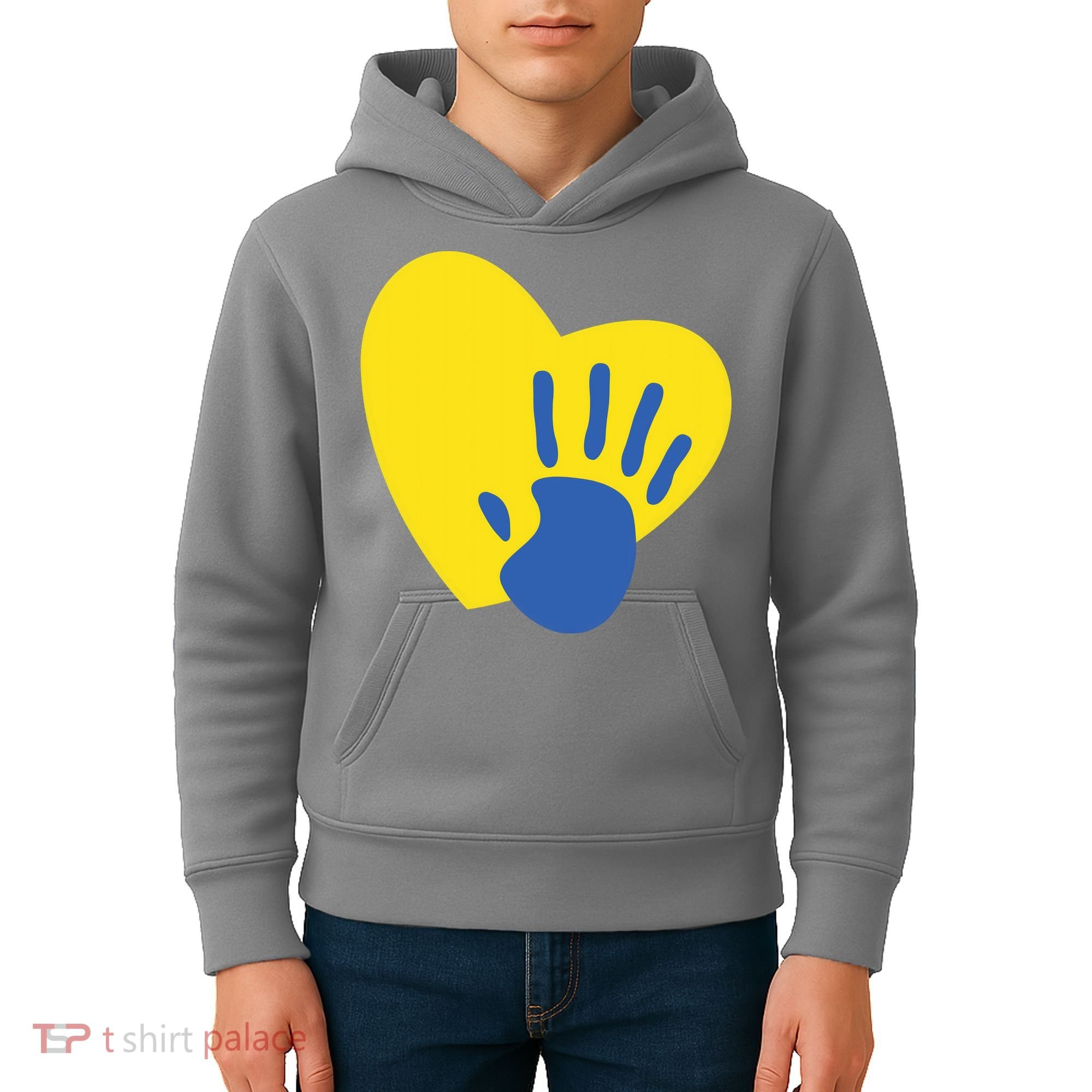 Support Down Syndrome Heart Awareness Kids Hoodie