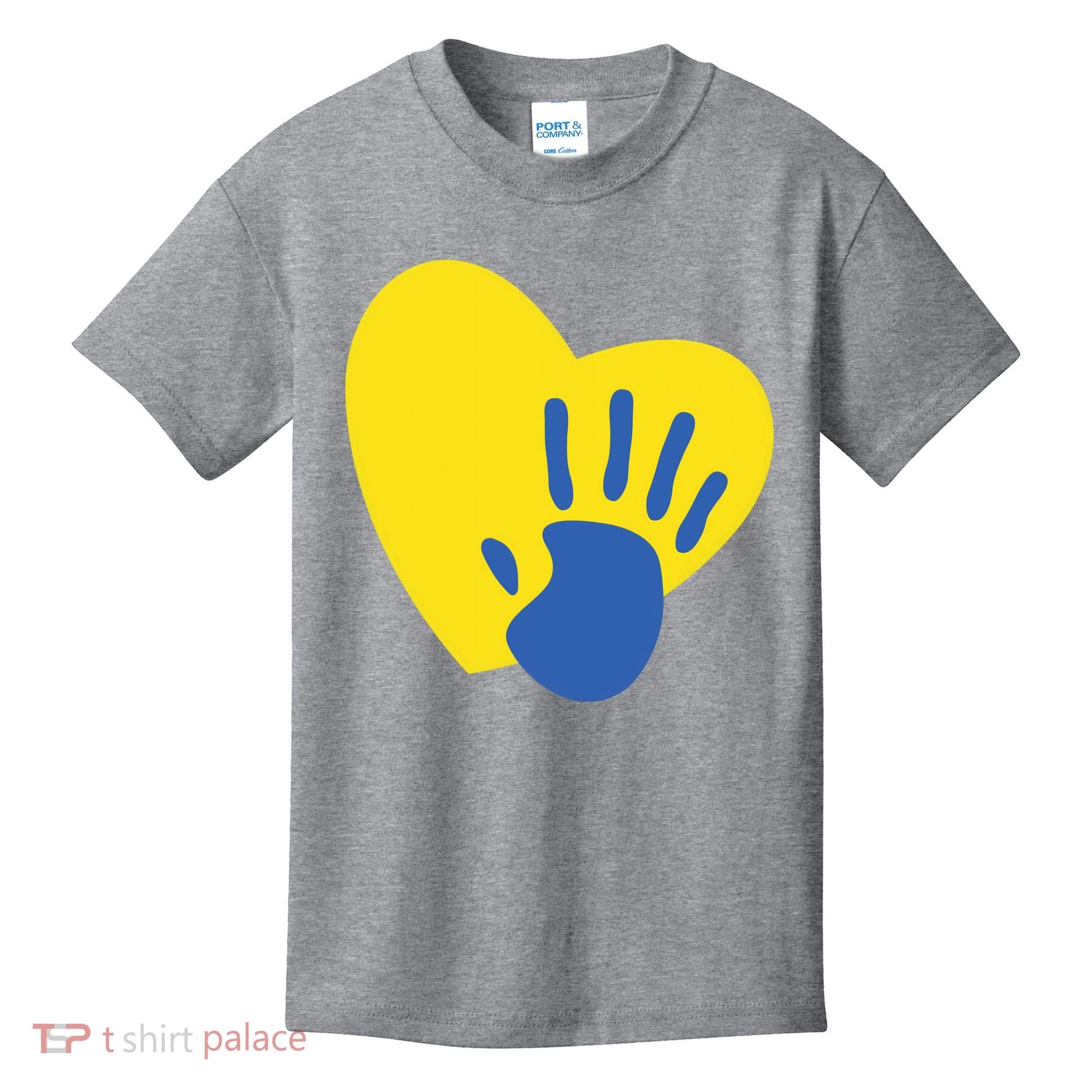 Support Down Syndrome Heart Awareness Kids T-Shirt