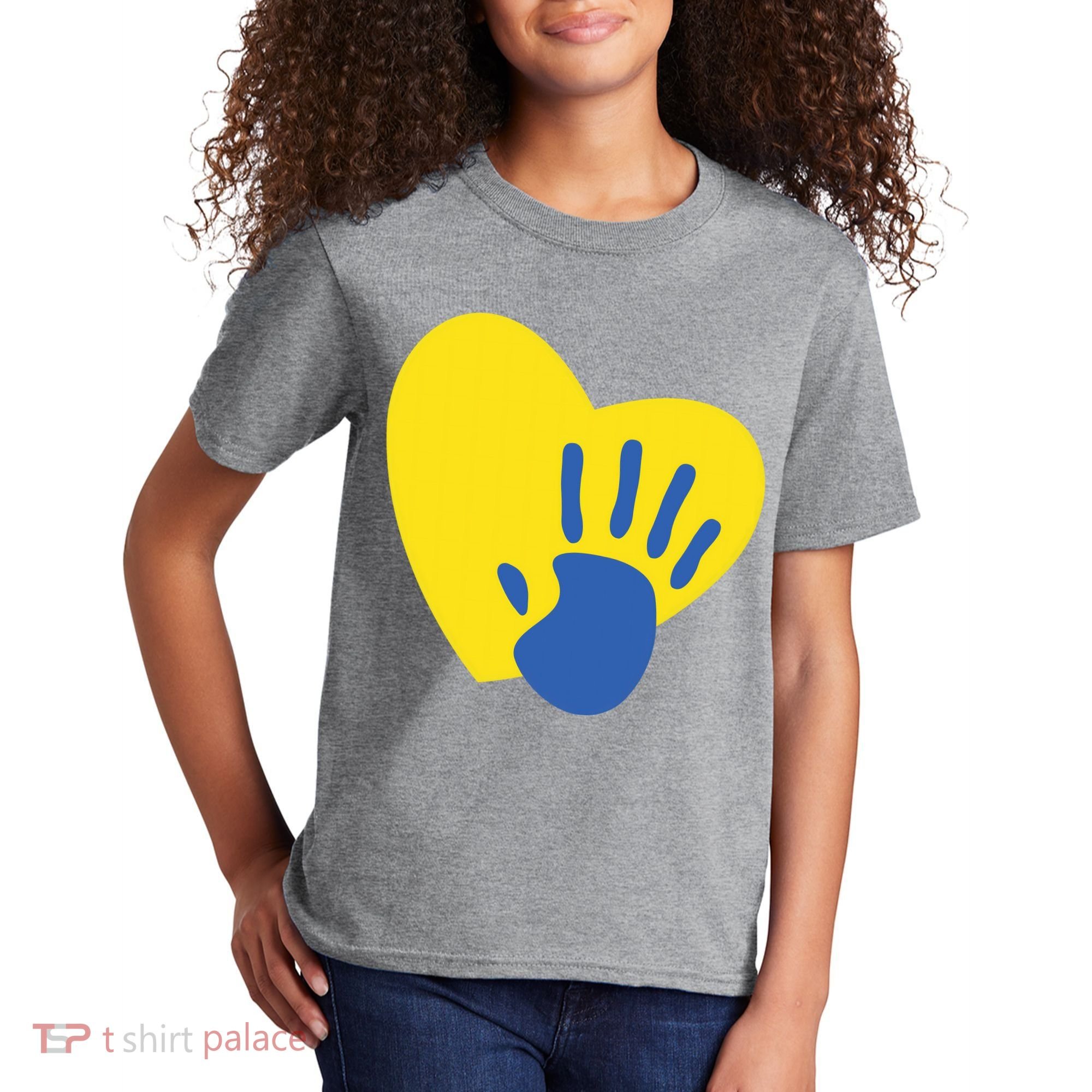 Support Down Syndrome Heart Awareness Kids T-Shirt