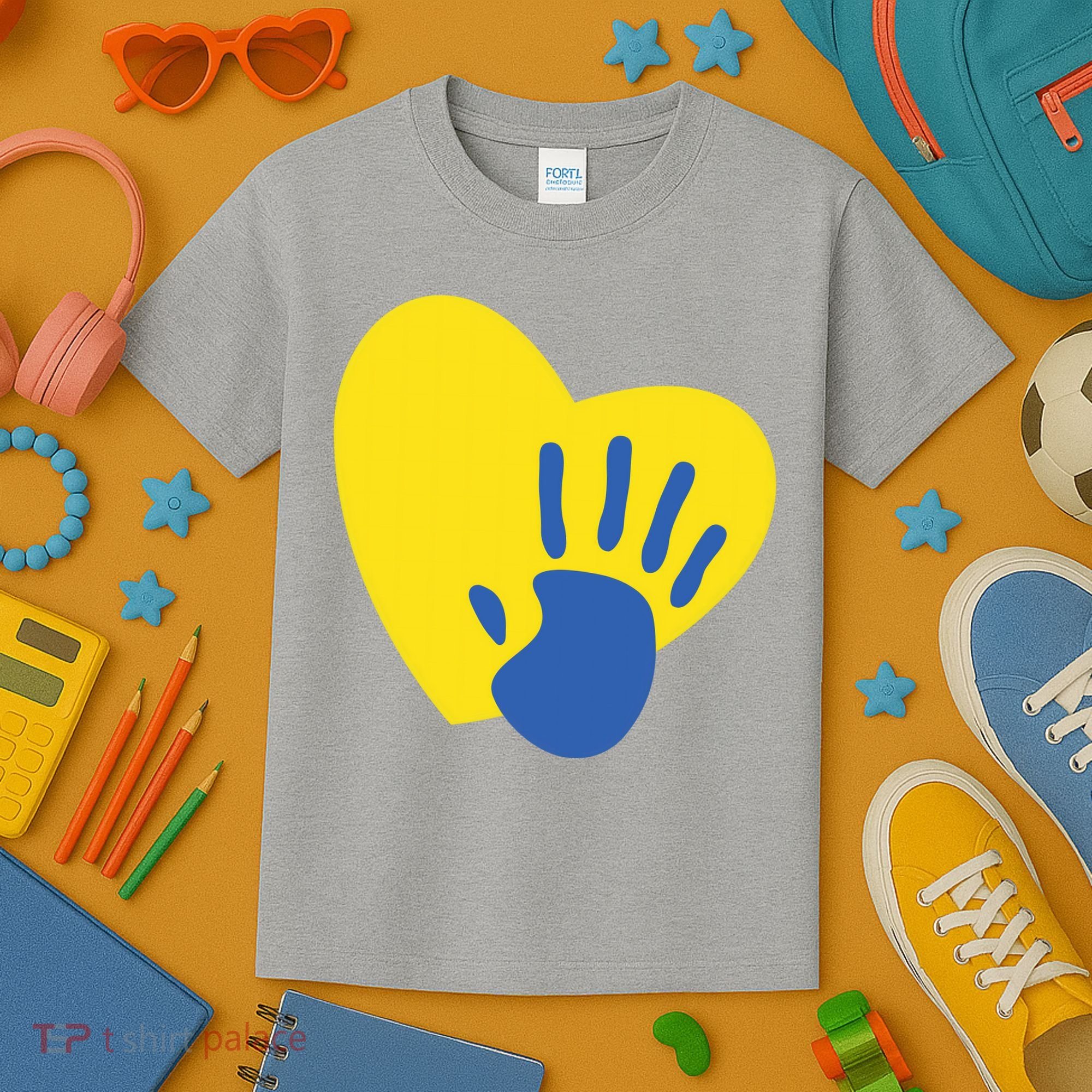 Support Down Syndrome Heart Awareness Kids T-Shirt