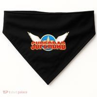 Super Dad Superhero Winged Badge Emblem USA-Made Doggie Bandana thumb 0