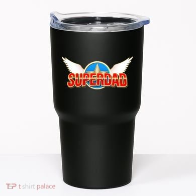 Super Dad Superhero Winged Badge Emblem Tumbler