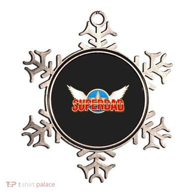 Super Dad Superhero Winged Badge Emblem Ornament