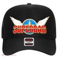 Super Dad Superhero Winged Badge Emblem Hat thumb 0