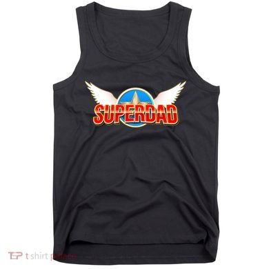 Super Dad Superhero Winged Badge Emblem Tank Top