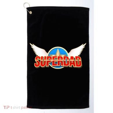 Super Dad Superhero Winged Badge Emblem Golf Towel