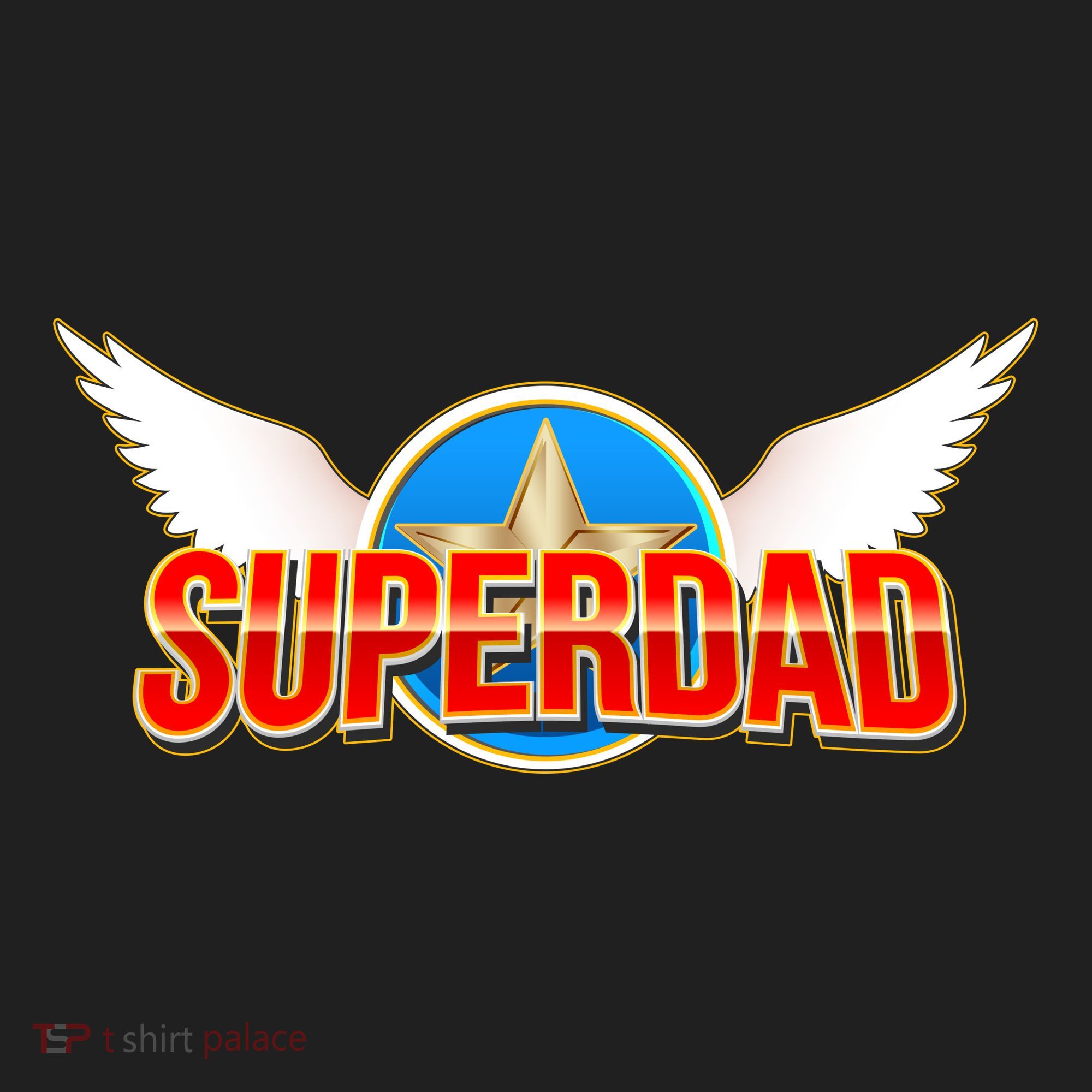 Super Dad Superhero Winged Badge Emblem Golf Towel