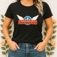 Super Dad Superhero Winged Badge Emblem Women's T-Shirt thumb 2