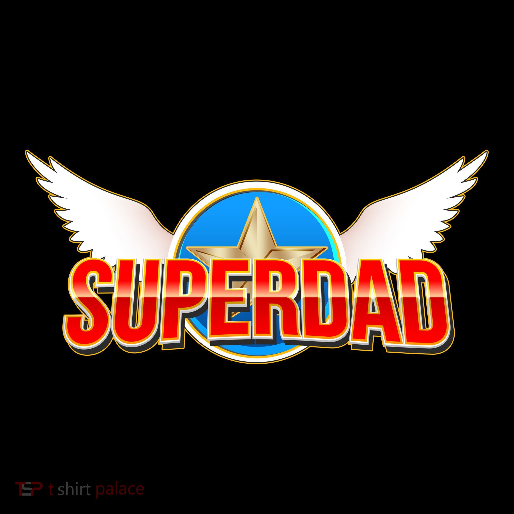 Super Dad Superhero Winged Badge Emblem Women's T-Shirt