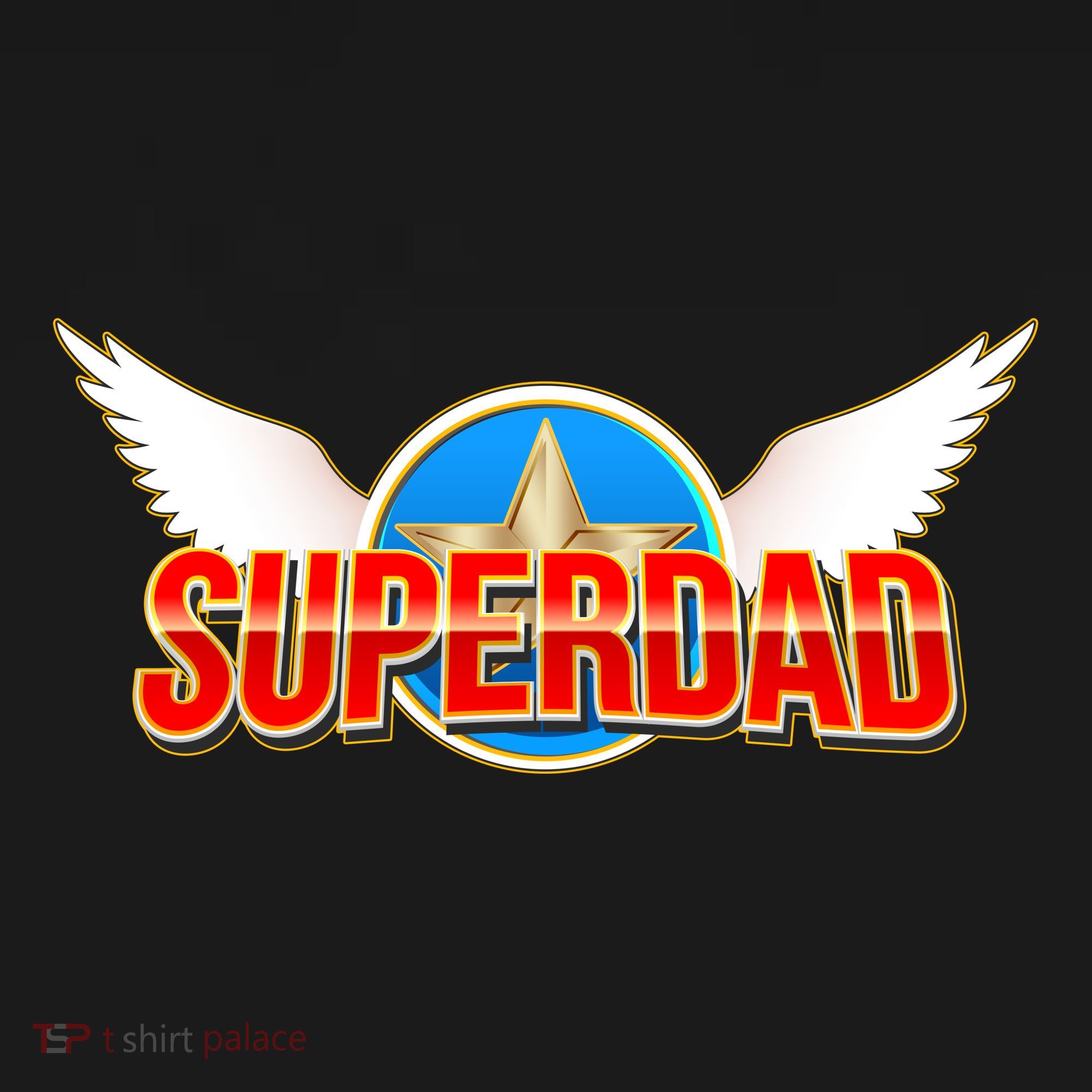 Super Dad Superhero Winged Badge Emblem Kids Long Sleeve Shirt