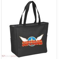 Super Dad Superhero Winged Badge Emblem Tote Bag thumb 2