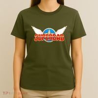 Super Dad Superhero Winged Badge Emblem T-Shirt thumb 4