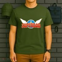 Super Dad Superhero Winged Badge Emblem T-Shirt thumb 6