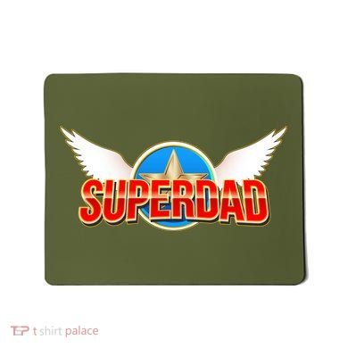 Super Dad Superhero Winged Badge Emblem Mousepad