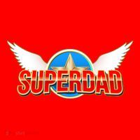 Super Dad Superhero Winged Badge Emblem Santa Hat thumb 1