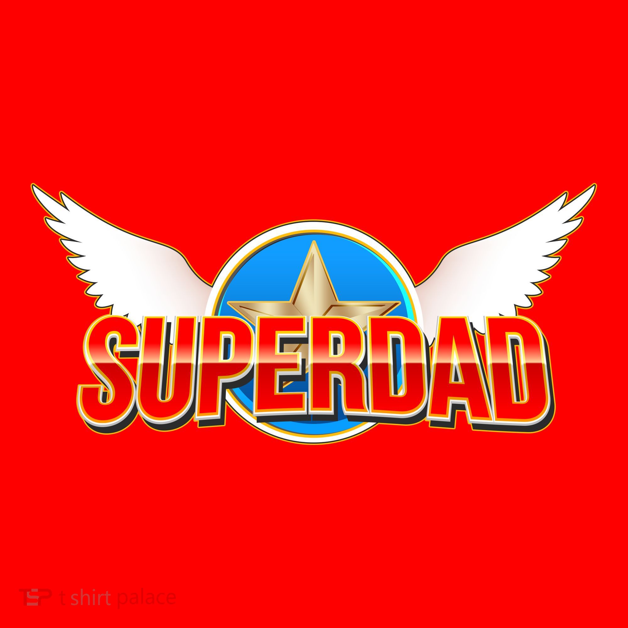 Super Dad Superhero Winged Badge Emblem Santa Hat